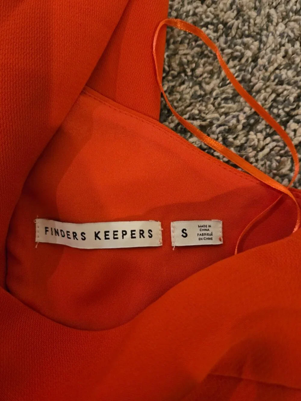 Finders Keepers Hurricane Playsuit Orange S